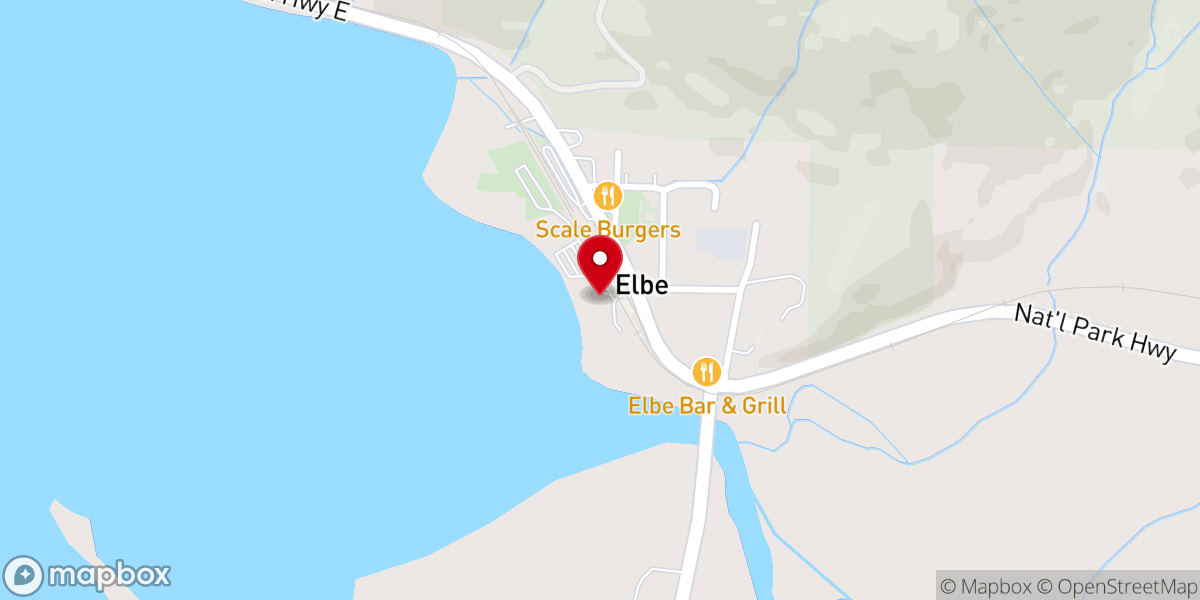 Map showing location of Elbe Evangelical Lutheran Church