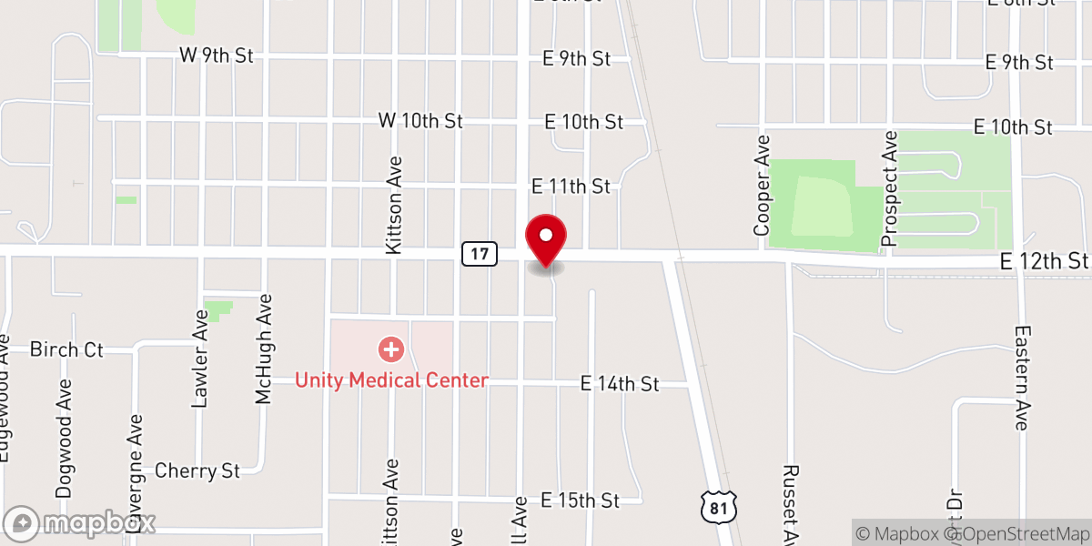 Map showing location of African Methodist episcopal church