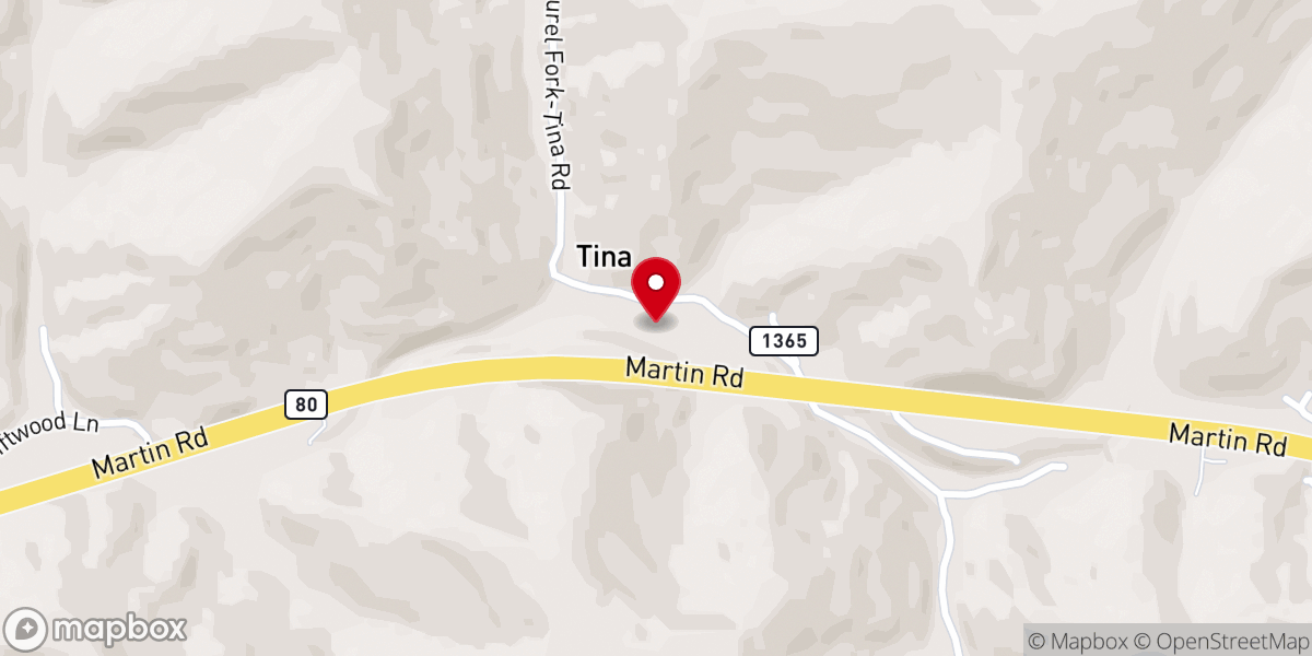 Map showing location of Hindman Church of God