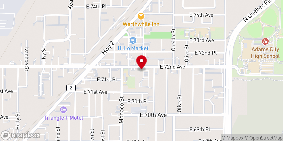Map showing location of Our Lady Mother of the Church