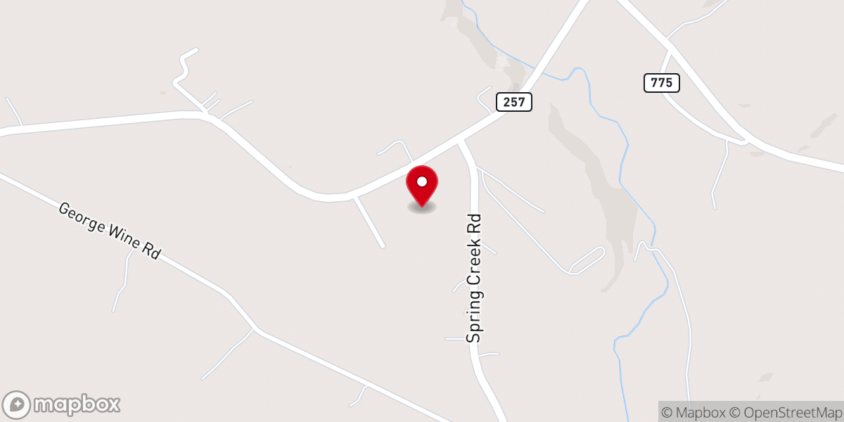 Map showing location of Ottobine Mennonite Church