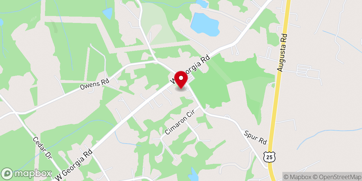 Map showing location of Waycross Community hurch