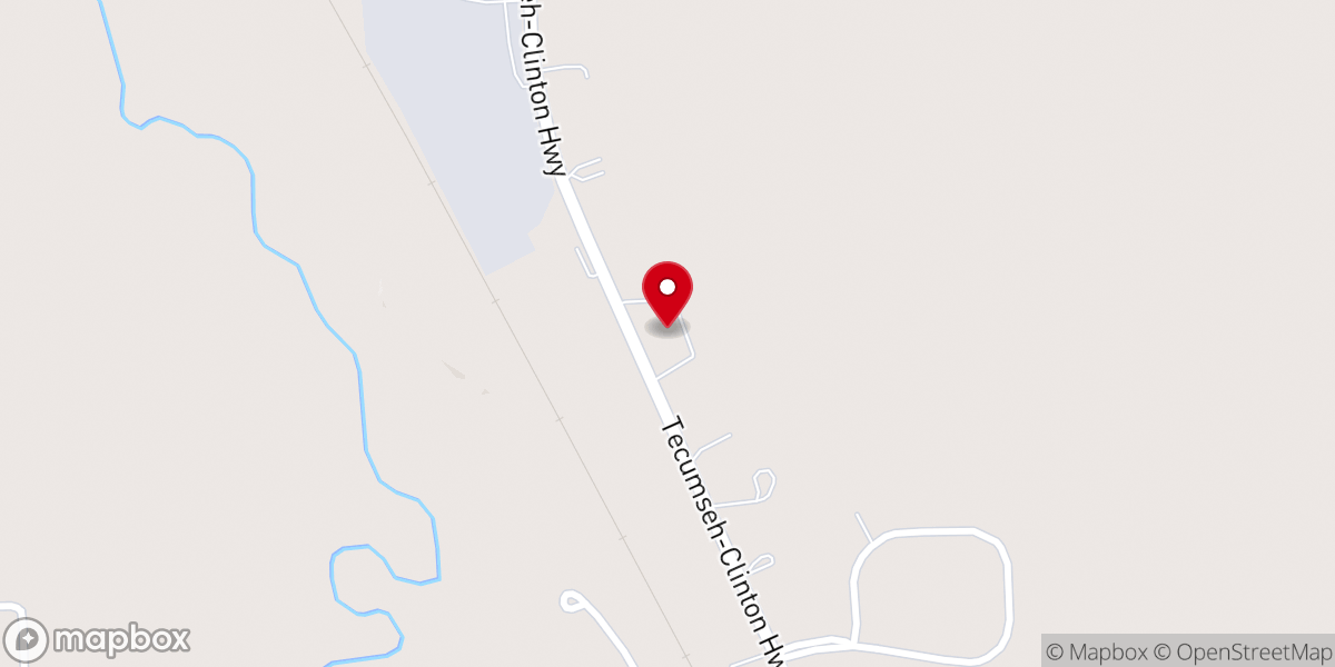 Map showing location of Clinton Baptist Church