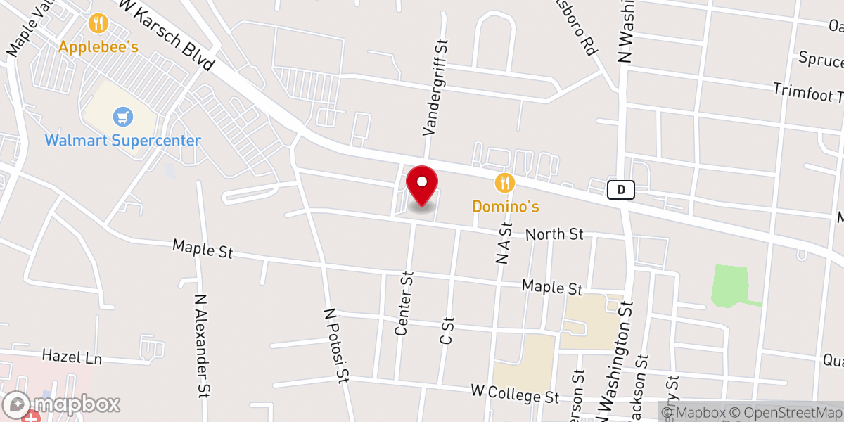 Map showing location of Doe Run Methodist Church