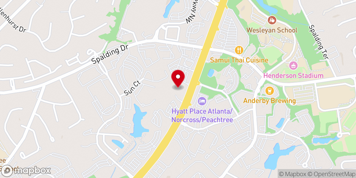Map showing location of Atlanta Telugu Christhava Samavesam