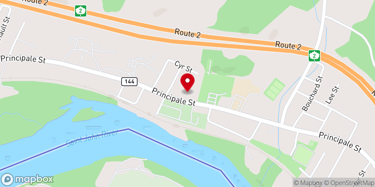 Map showing location of Presbytère catholique Saint-Basile