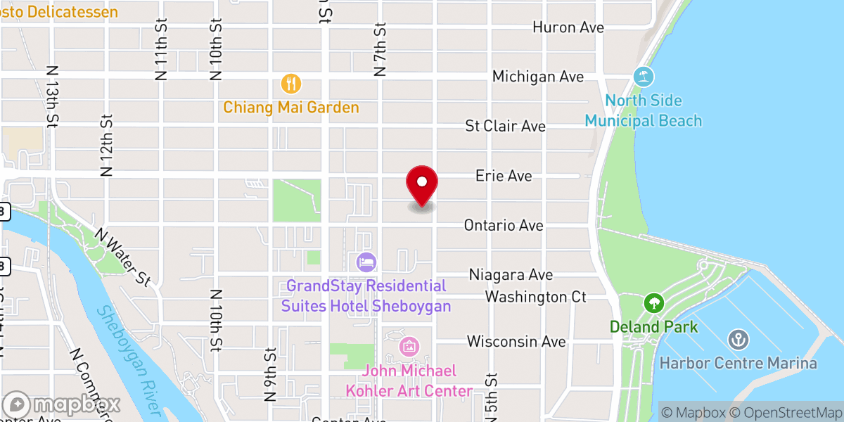 Map showing location of Hope Church