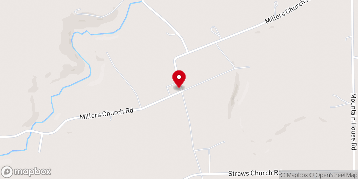 Map showing location of St Jacobs (Miller's) Undenominational Church