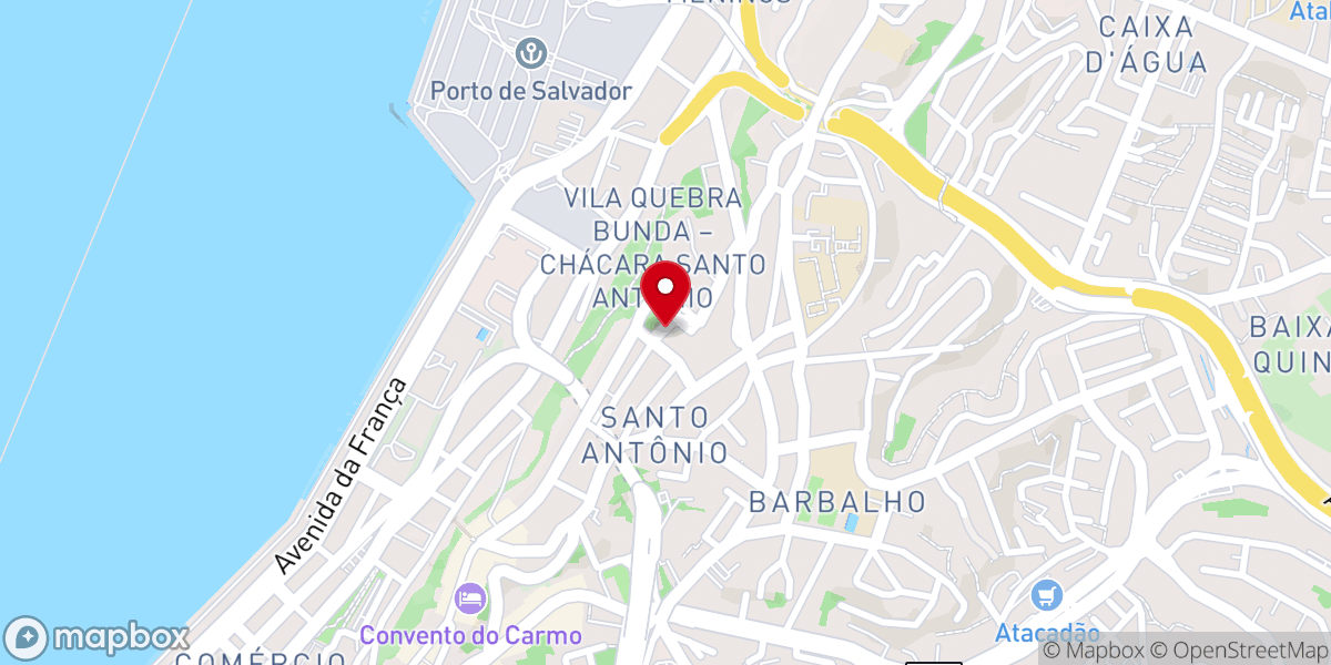 Map showing location of Paróquia de Santo Antônio Além do Carmo