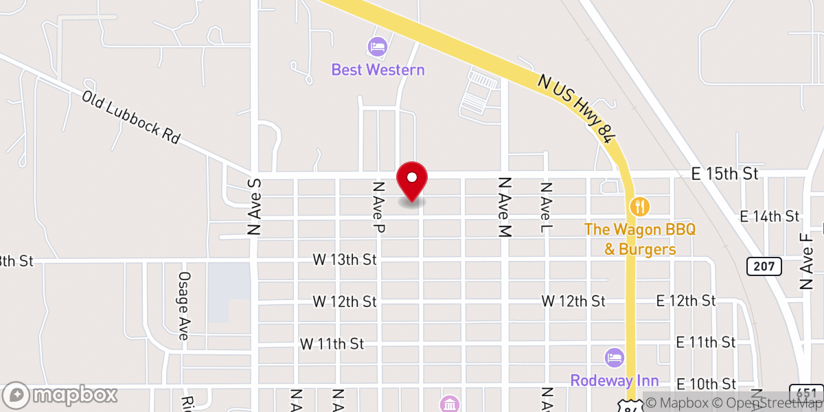 Map showing location of Church of God of Prophecy