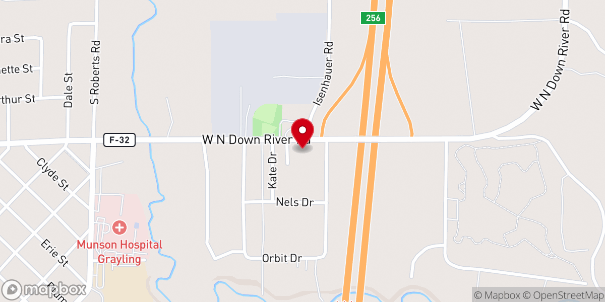 Map showing location of Community of Christ - Grayling