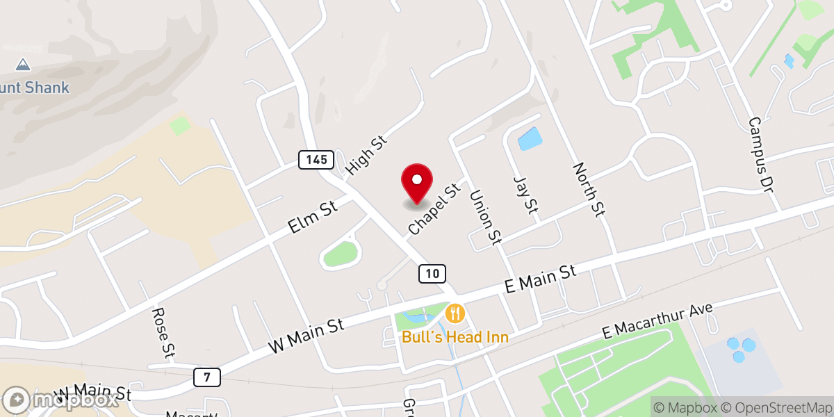 Map showing location of Cobleskill United Methodist Church