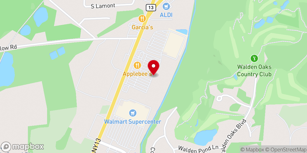 Map showing location of Cortlandville Mall
