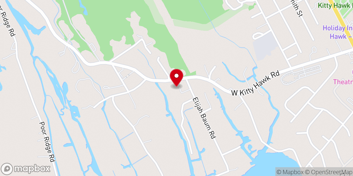 Map showing location of Kitty Hawk United Methodist