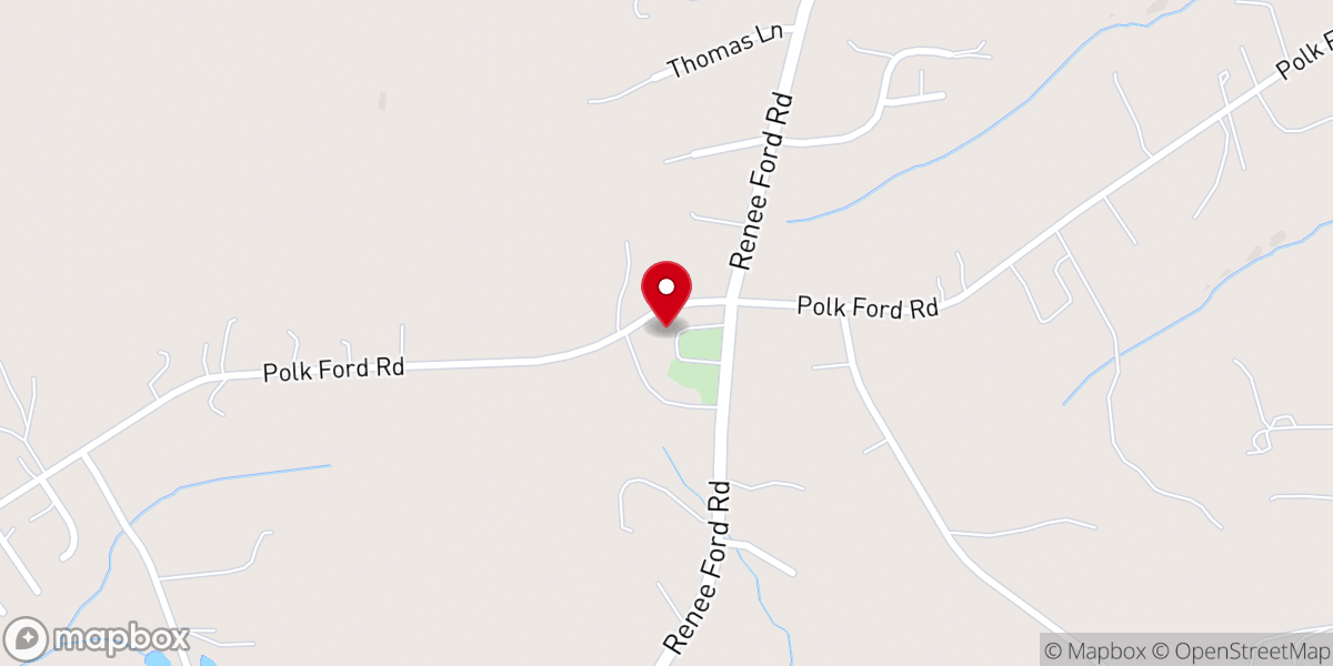 Map showing location of Love's Grove Methodist Church