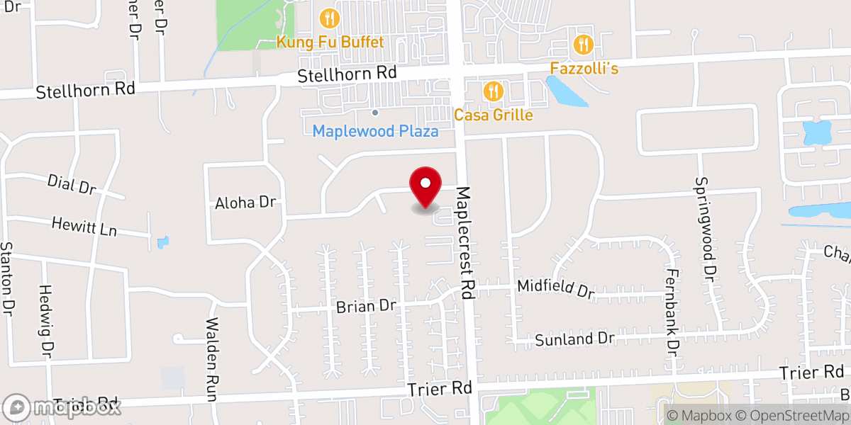 Map showing location of Maplewood Mennonite Church