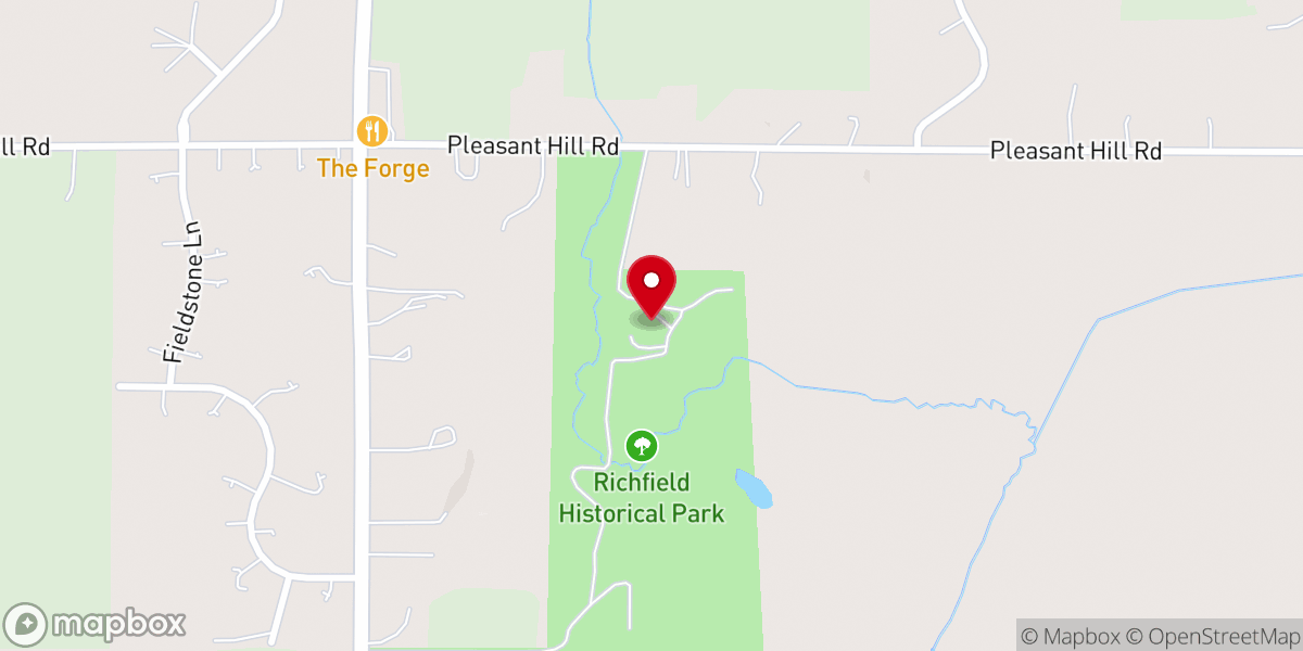 Map showing location of Richfield Historical Society