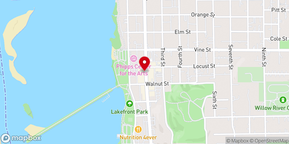 Map showing location of Main Plate by Lock and Dam Eatery