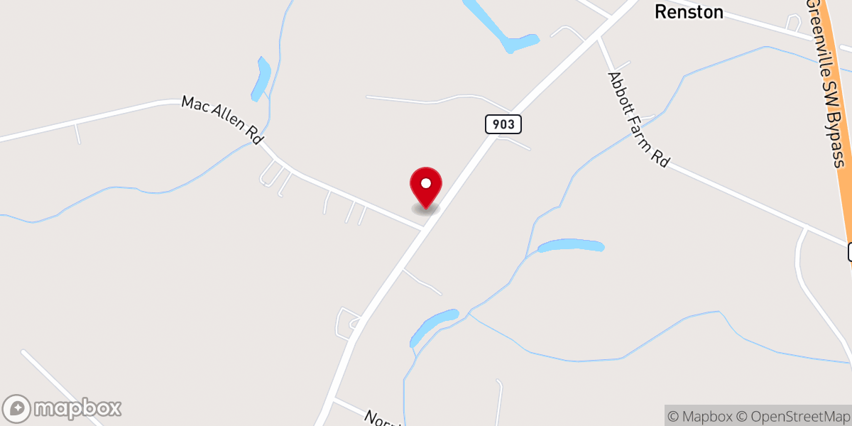 Map showing location of Zion Hill Church