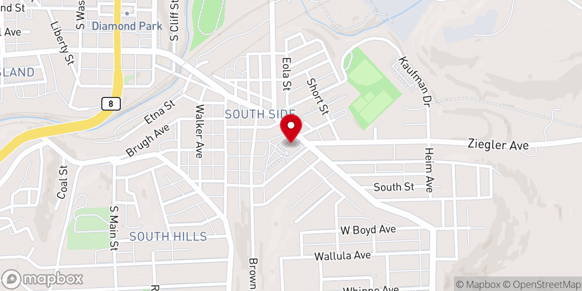 Map showing location of All Saints Parish -St. Michael the Archangel Roman Catholic Church