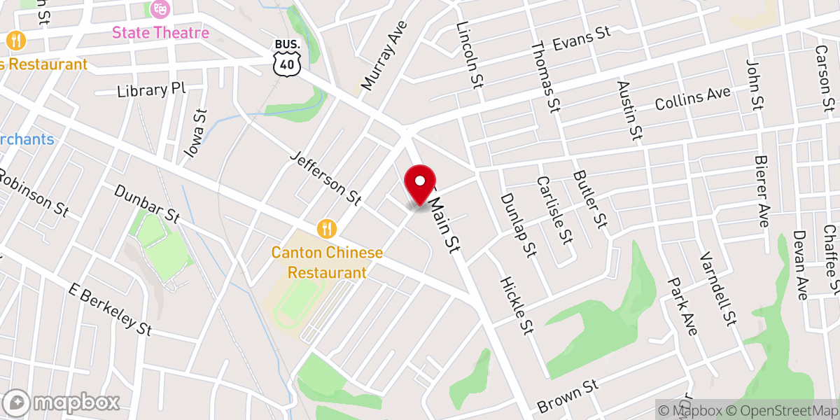 Map showing location of Mt Rose Baptist Church
