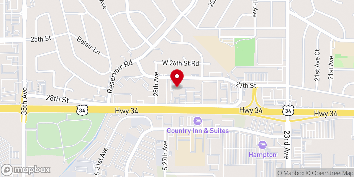 Map showing location of Calvary Chapel of Greeley