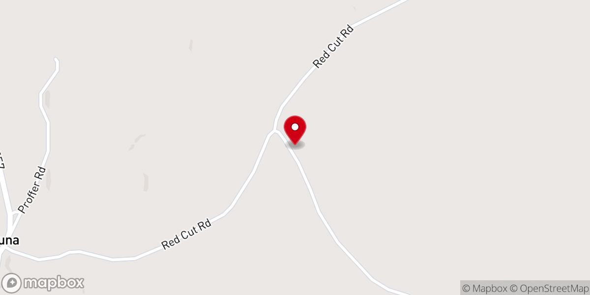 Map showing location of Luna Church