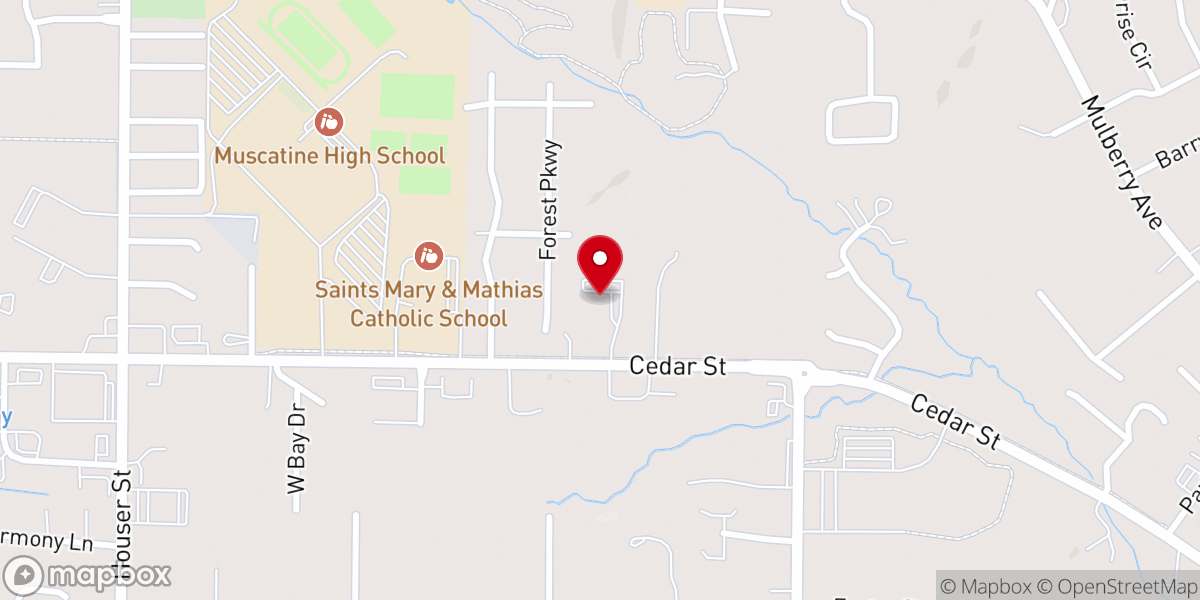 Map showing location of Grace Lutheran Church
