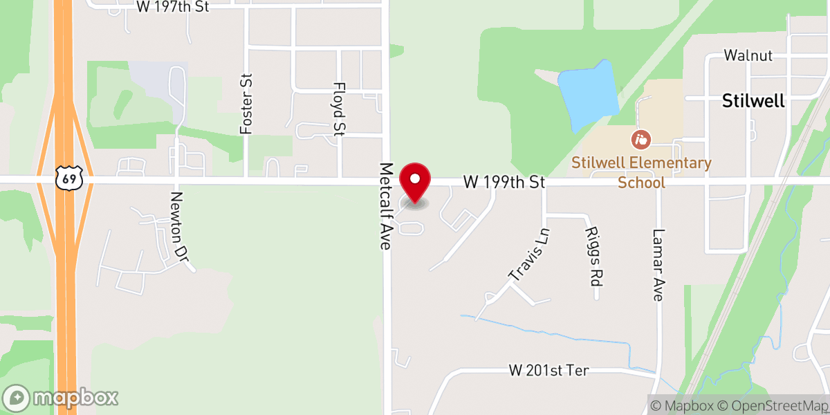 Map showing location of Stilwell Station and Wine Cellar