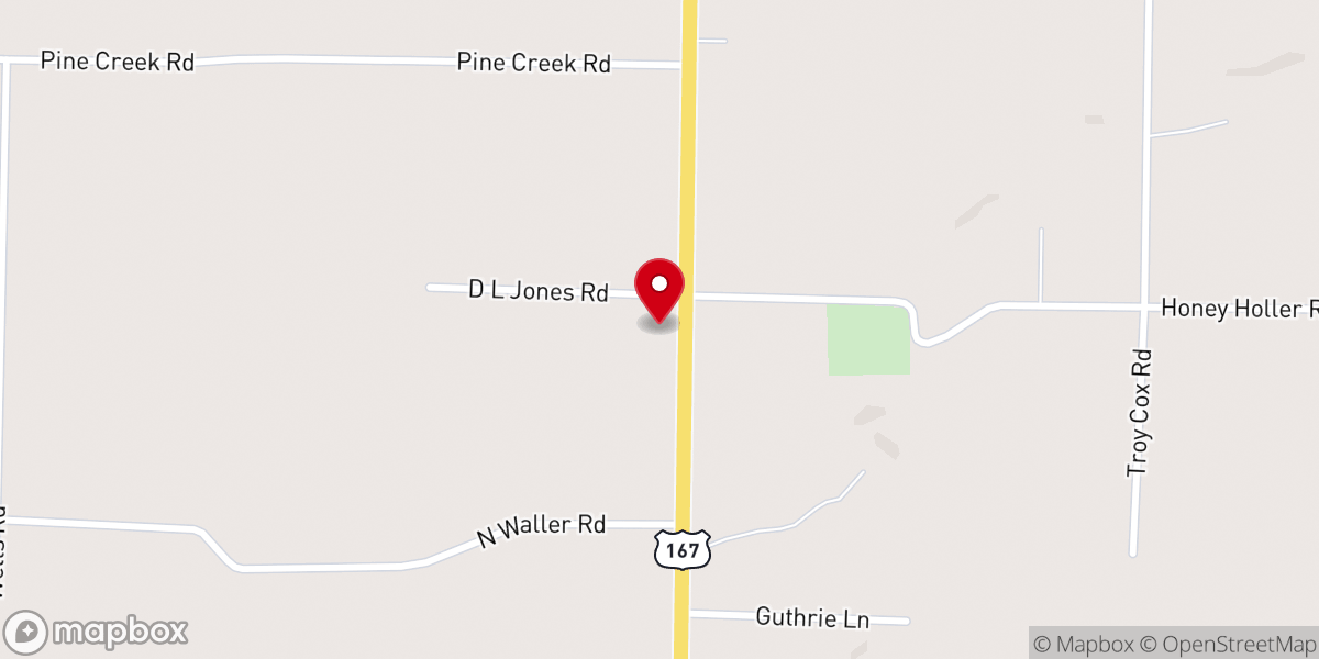 Map showing location of Velvet Ridge Church of Christ