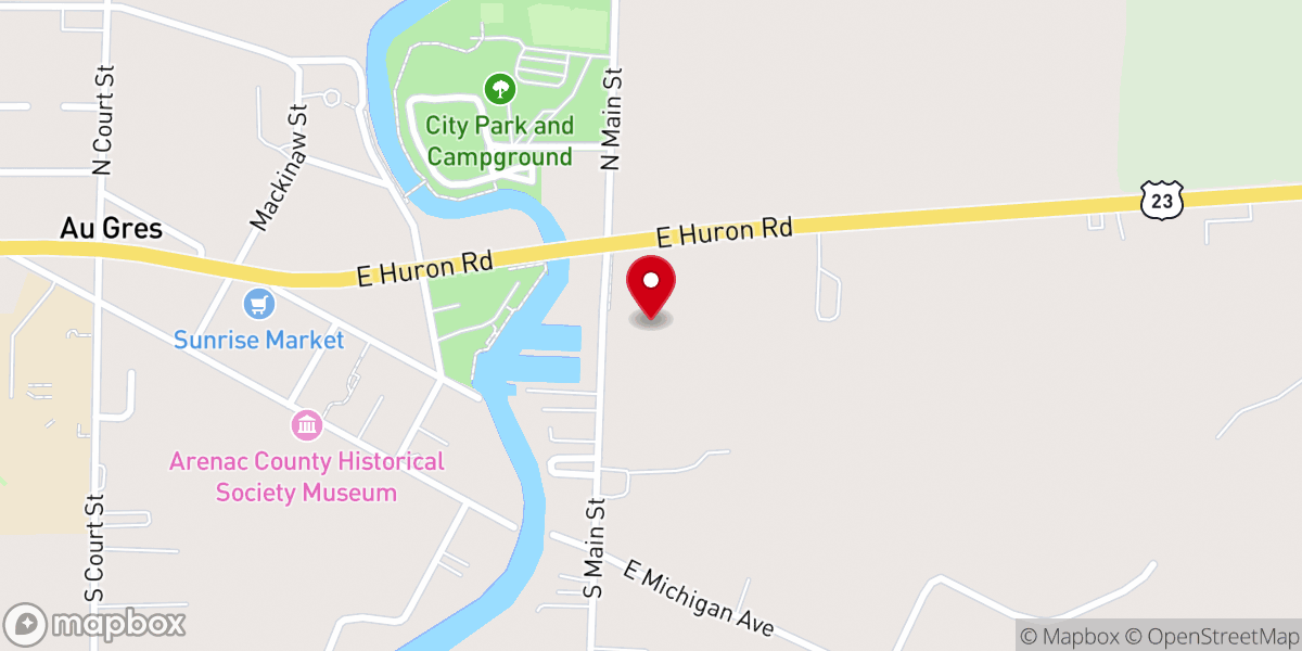 Map showing location of Revive Church