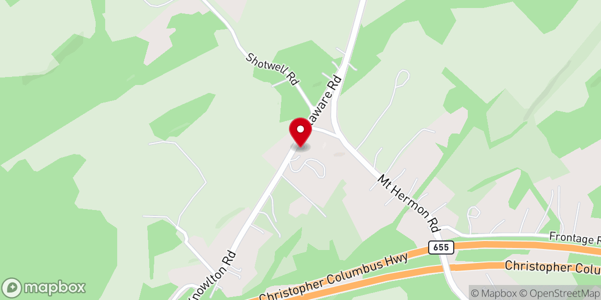 Map showing location of Knowlton Presbyterian Church