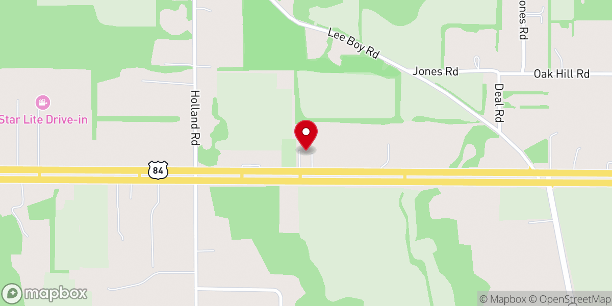 Map showing location of Pilgrim Home Baptist Church