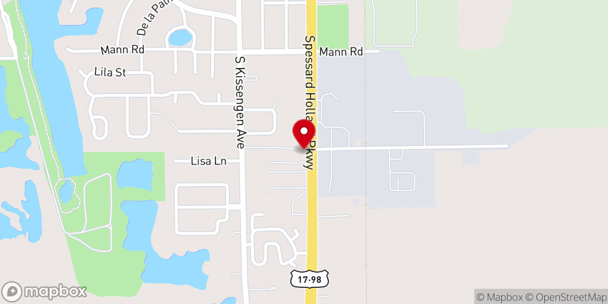 Map showing location of Iglesia de Dios Pentecostal M.I. de Bartow