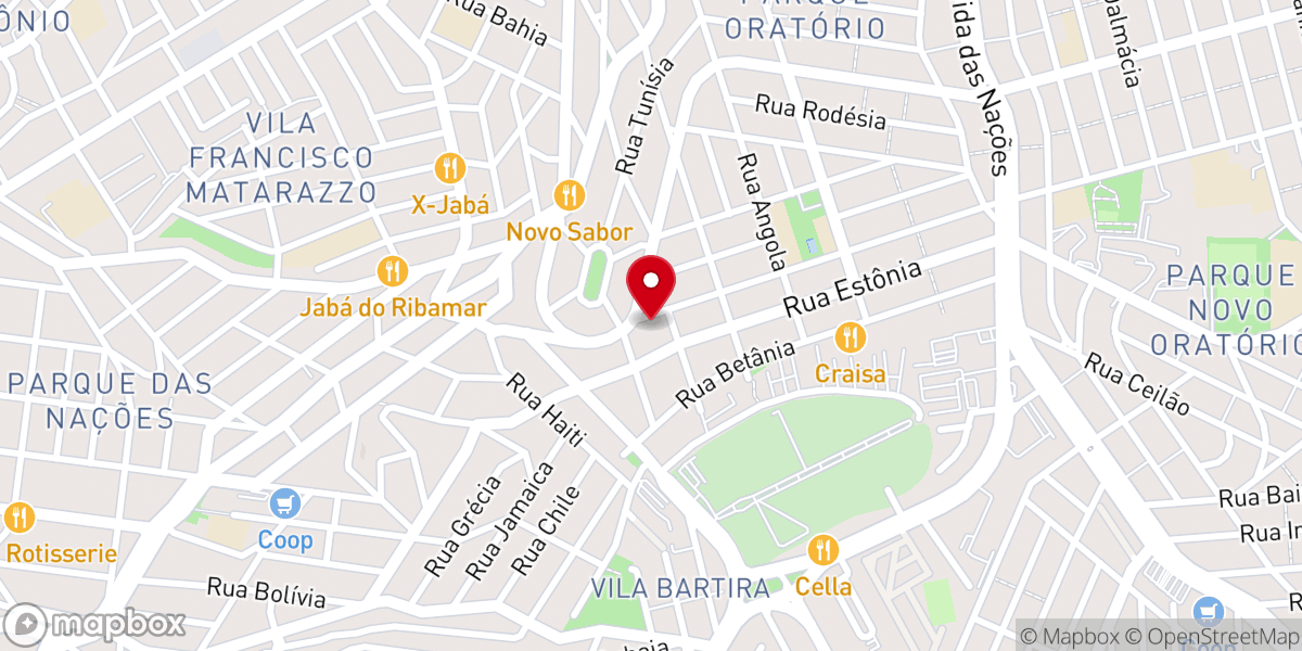 Map showing location of Igreja Batista Parque das Nações