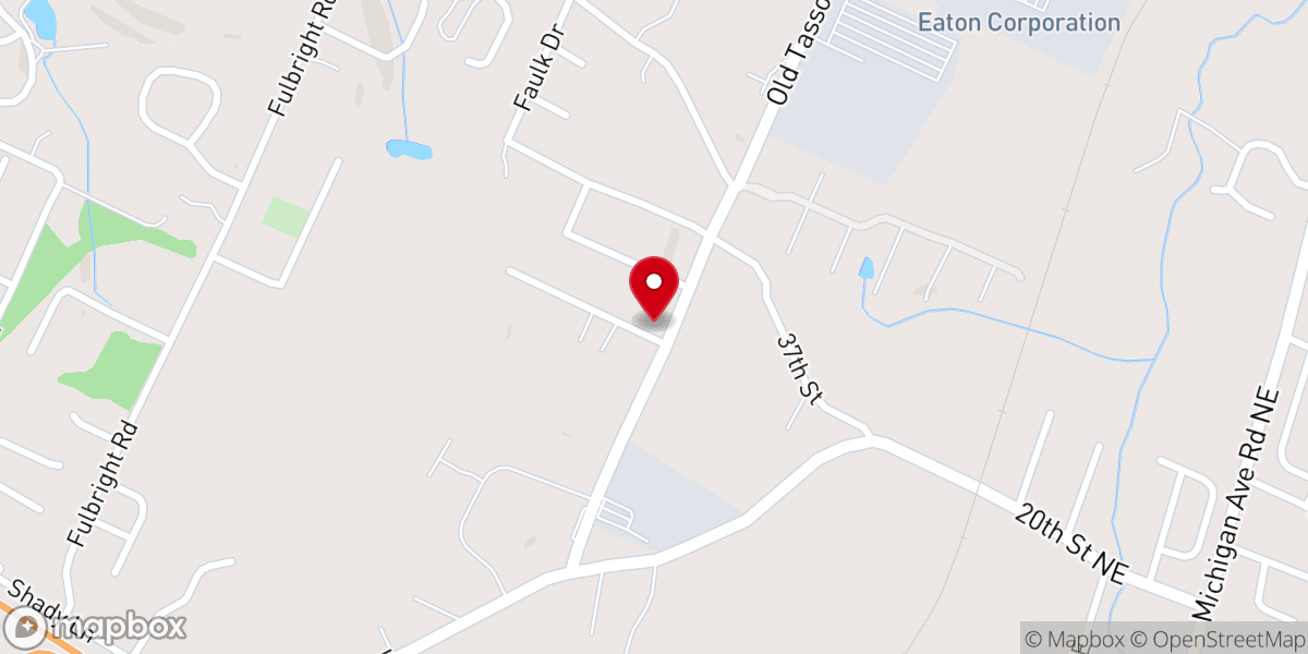 Map showing location of Four Point Baptist Church