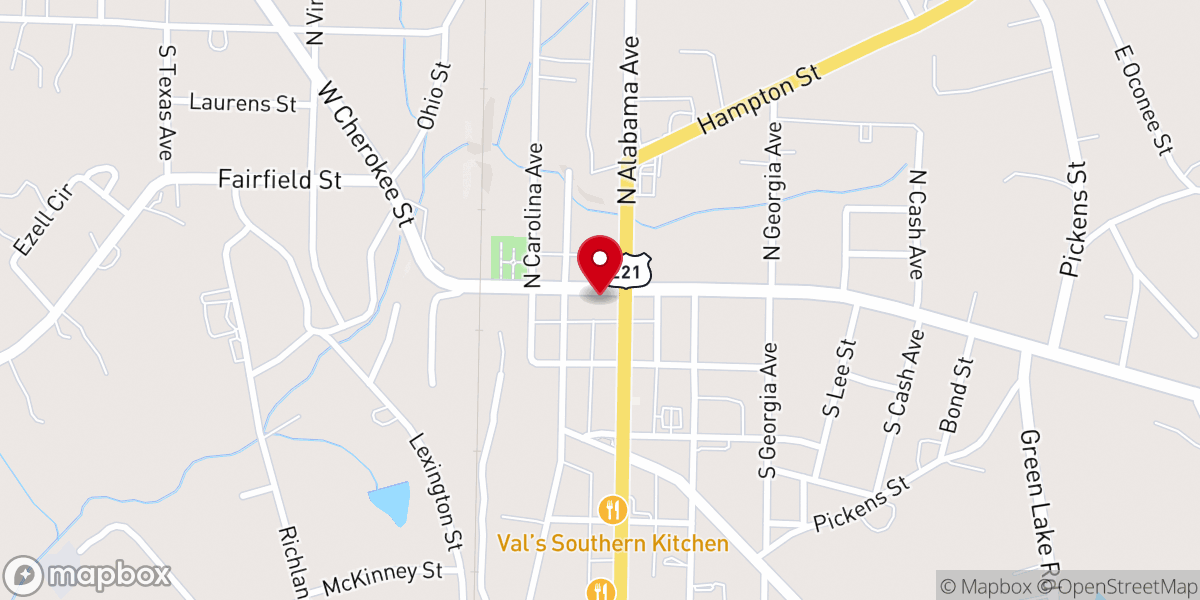 Map showing location of Orchard Street Baptist Church