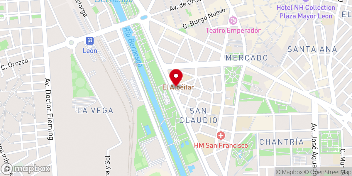 Map showing location of Iglesia de "San Claudio"