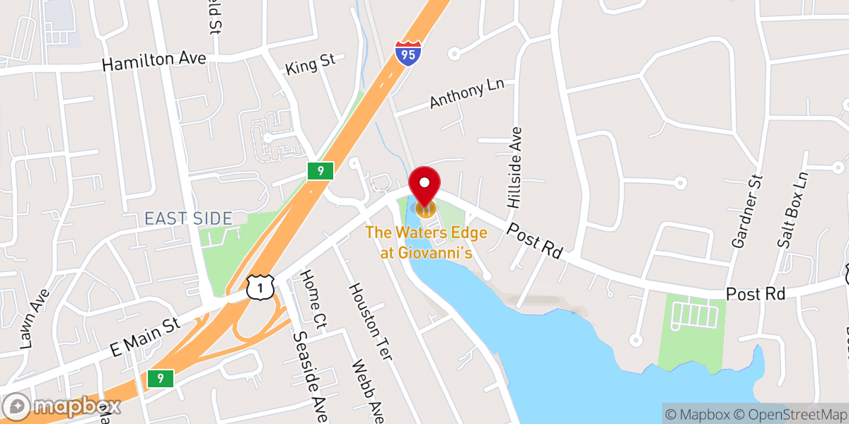 Map showing location of The Waters Edge at Giovanni's
