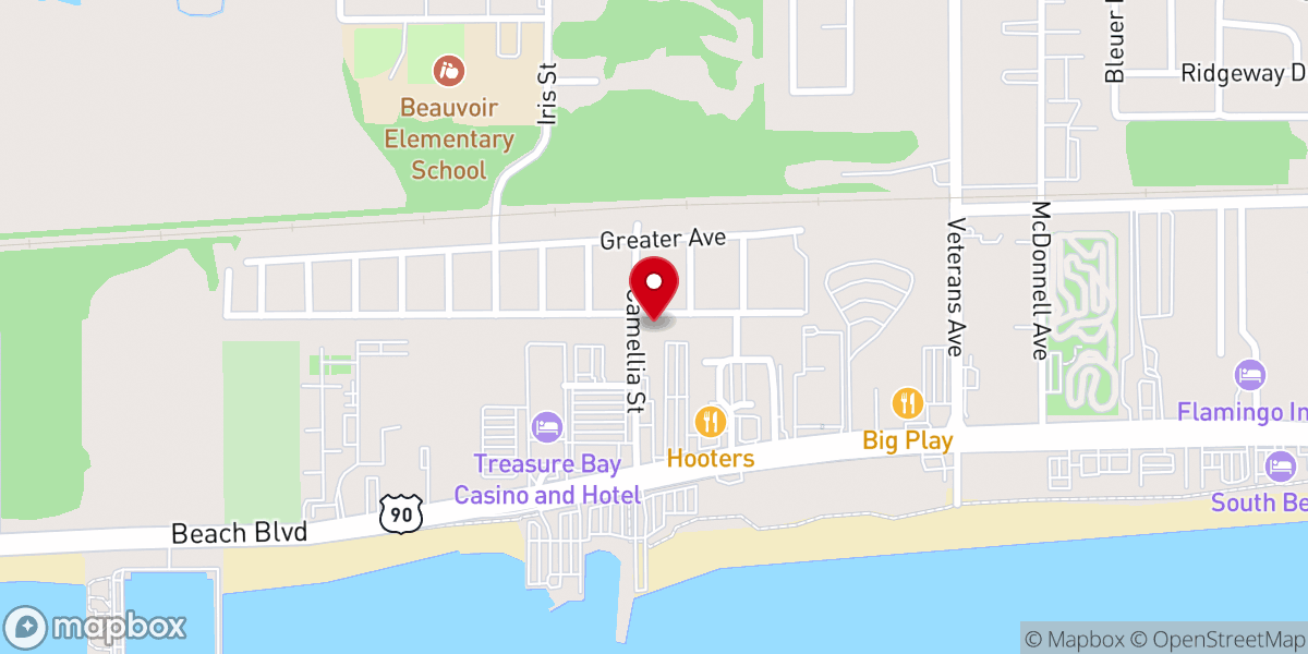 Map showing location of Coast City Church
