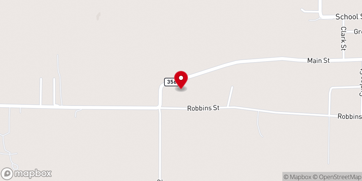Map showing location of Hopewell Baptist Church