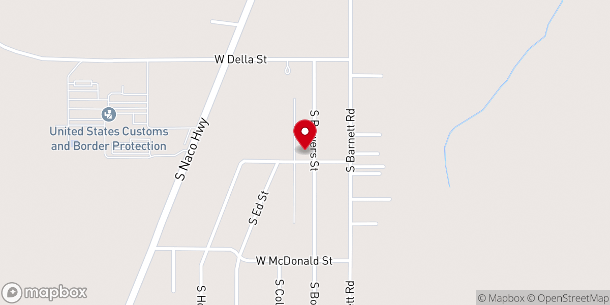 Map showing location of Hope Lutheran Church
