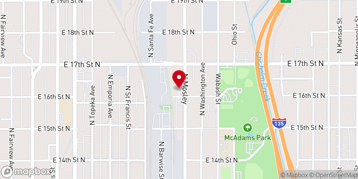 Map showing location of Holy Everlasting Baptist Church