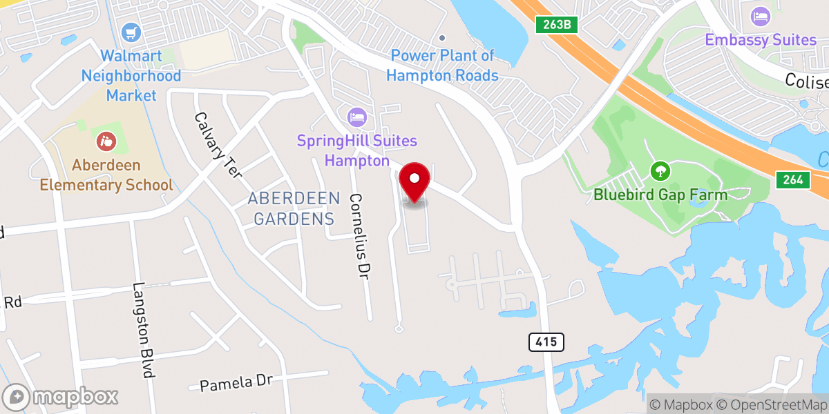 Map showing location of Victory Life Church