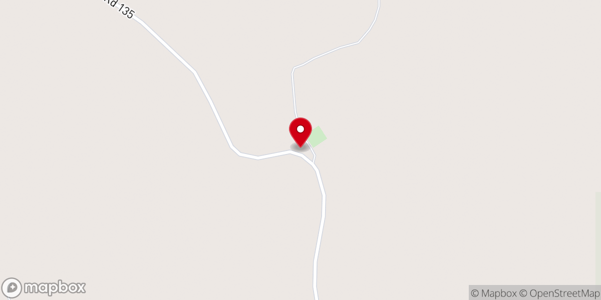 Map showing location of Oak Grove Church