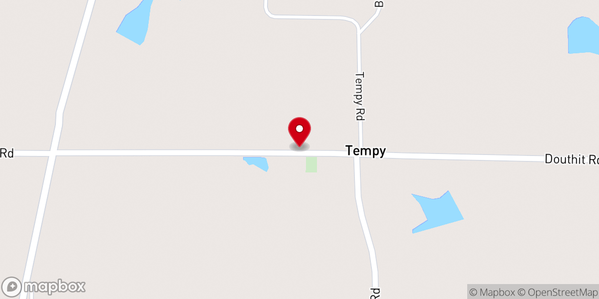 Map showing location of New Life Tabernacle Church