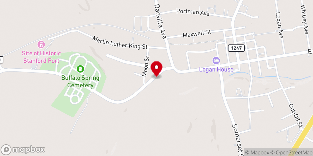 Map showing location of Simpson Christopher