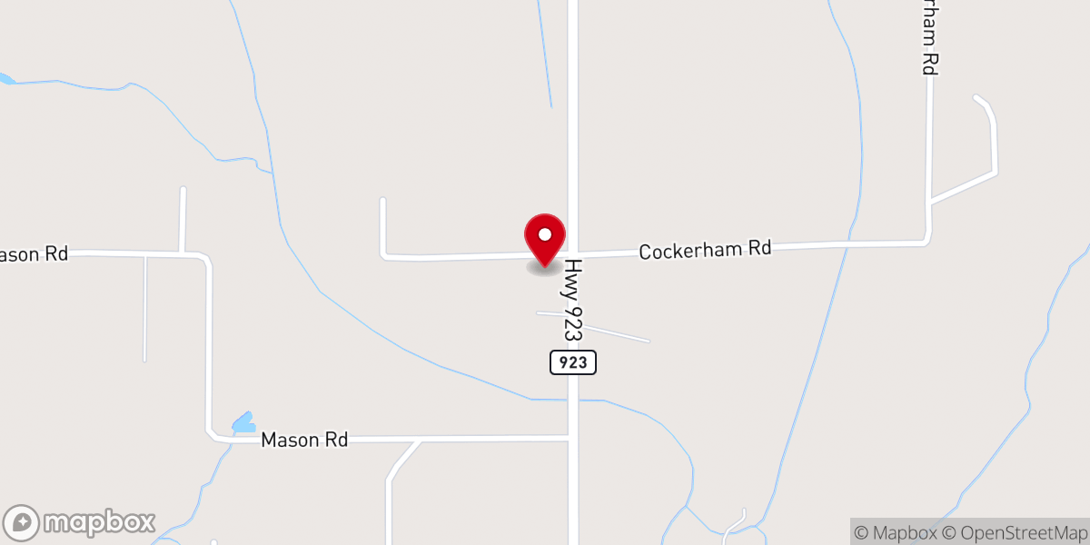 Map showing location of Oak Grove Free Methodist Church