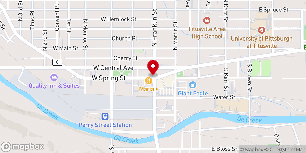 Map showing location of Fat Chad's Tap & Steakhouse