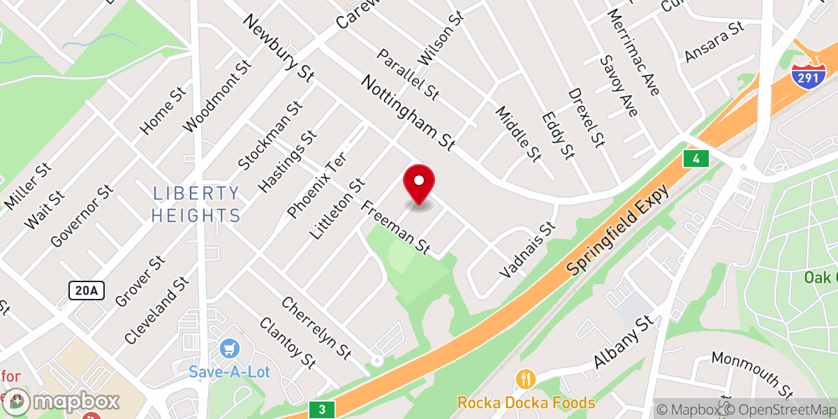 Map showing location of Manning Francis J